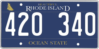RI license plate 420340