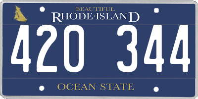 RI license plate 420344