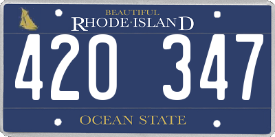 RI license plate 420347