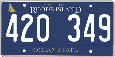 RI license plate 420349