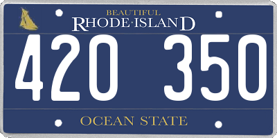 RI license plate 420350