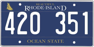 RI license plate 420351