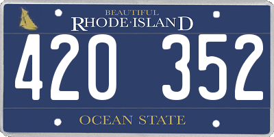RI license plate 420352