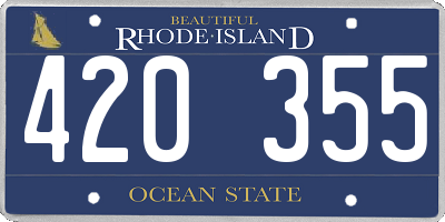 RI license plate 420355