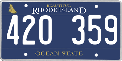 RI license plate 420359