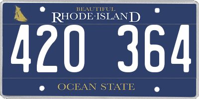 RI license plate 420364