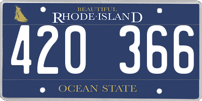 RI license plate 420366