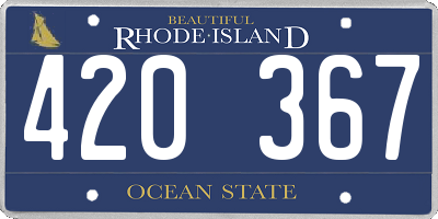 RI license plate 420367