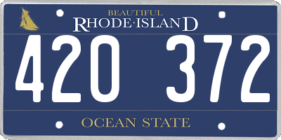 RI license plate 420372