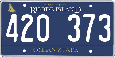 RI license plate 420373