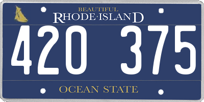RI license plate 420375
