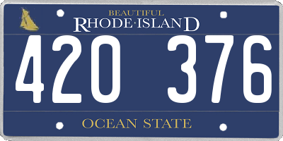 RI license plate 420376