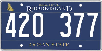 RI license plate 420377