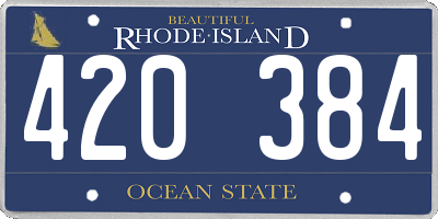 RI license plate 420384
