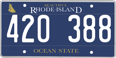 RI license plate 420388