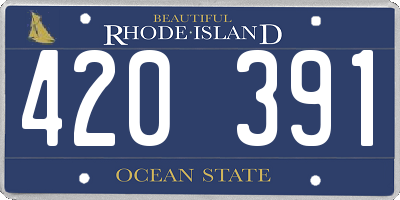 RI license plate 420391