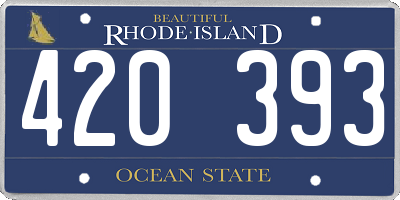 RI license plate 420393