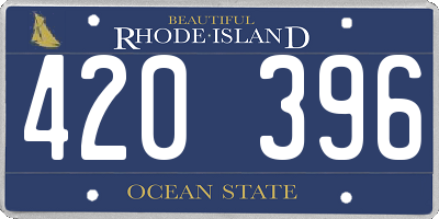 RI license plate 420396