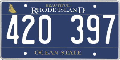 RI license plate 420397
