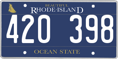 RI license plate 420398