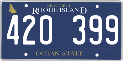 RI license plate 420399