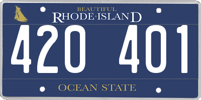 RI license plate 420401