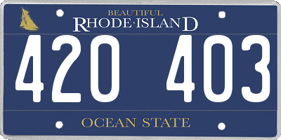 RI license plate 420403