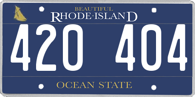 RI license plate 420404