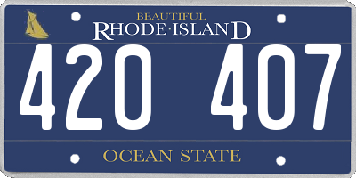 RI license plate 420407