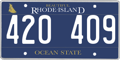 RI license plate 420409