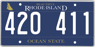 RI license plate 420411