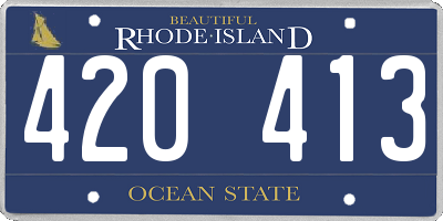 RI license plate 420413