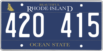 RI license plate 420415