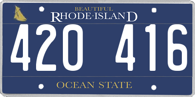RI license plate 420416