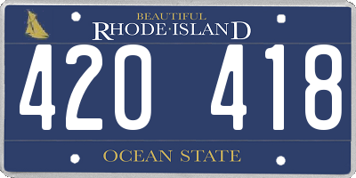 RI license plate 420418