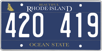 RI license plate 420419