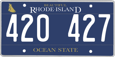 RI license plate 420427