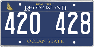 RI license plate 420428