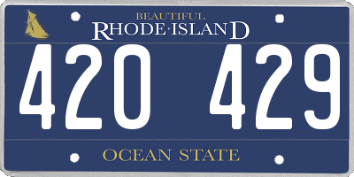 RI license plate 420429