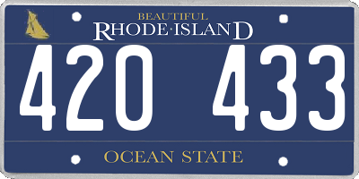 RI license plate 420433