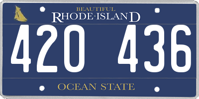 RI license plate 420436
