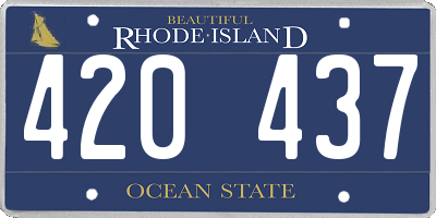 RI license plate 420437