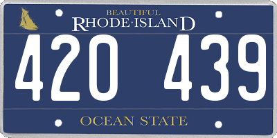 RI license plate 420439