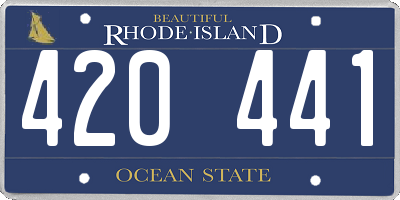 RI license plate 420441