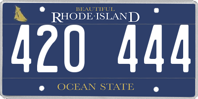 RI license plate 420444