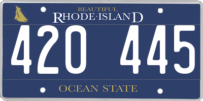 RI license plate 420445