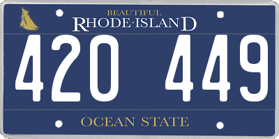 RI license plate 420449