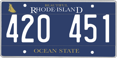 RI license plate 420451
