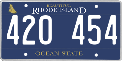 RI license plate 420454