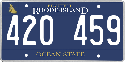 RI license plate 420459